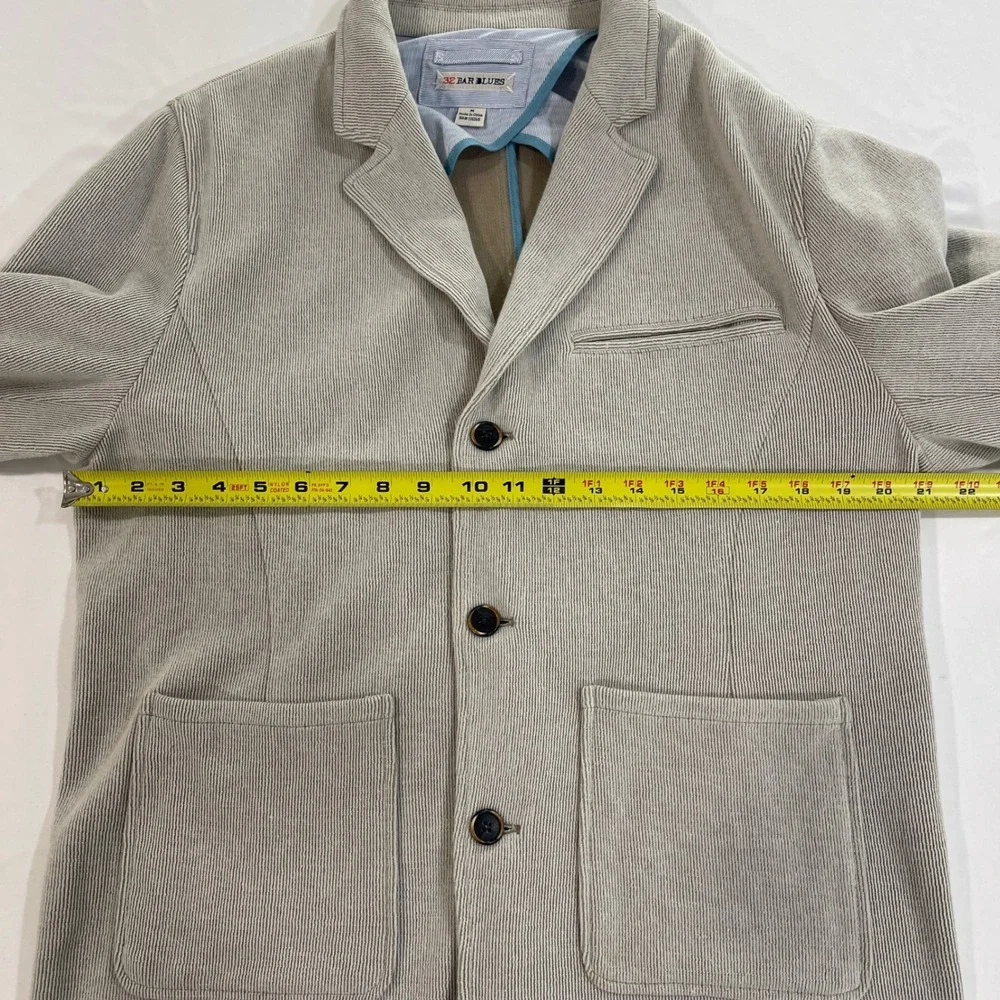 32 Bar Blues Corduroy Blazer Mens Medium Tan Beige Cotton Sport Coat Jacket M